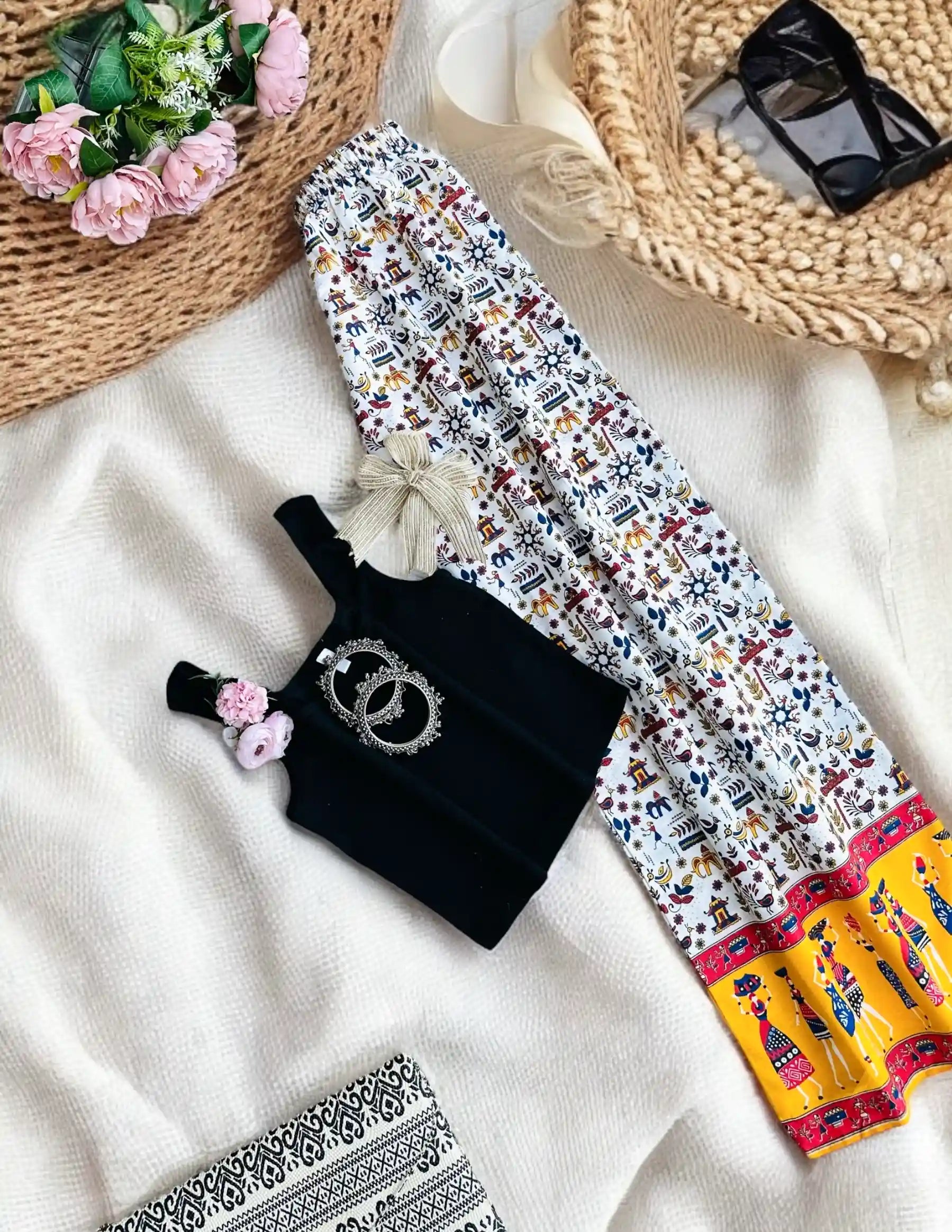 White Jaipuri Palazzo Pants - Passion for Fashion by Shivani