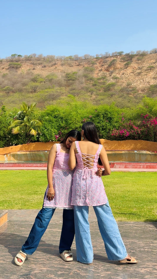 BFF Pink Gulnaz Dori Kurta