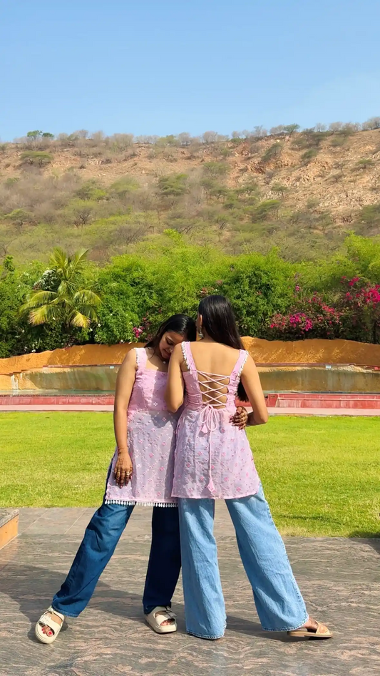 BFF Pink Gulnaz Dori Kurta