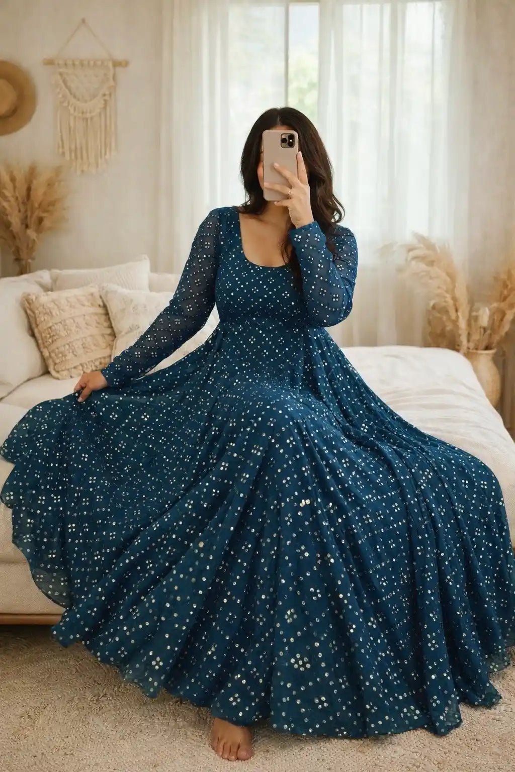 Jinal's Gulnaz Embroidered Twirl Anarkali
