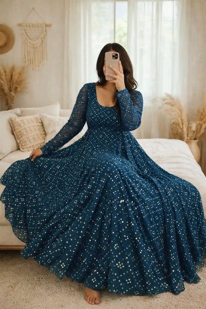 Jinal's Gulnaz Embroidered Twirl Anarkali