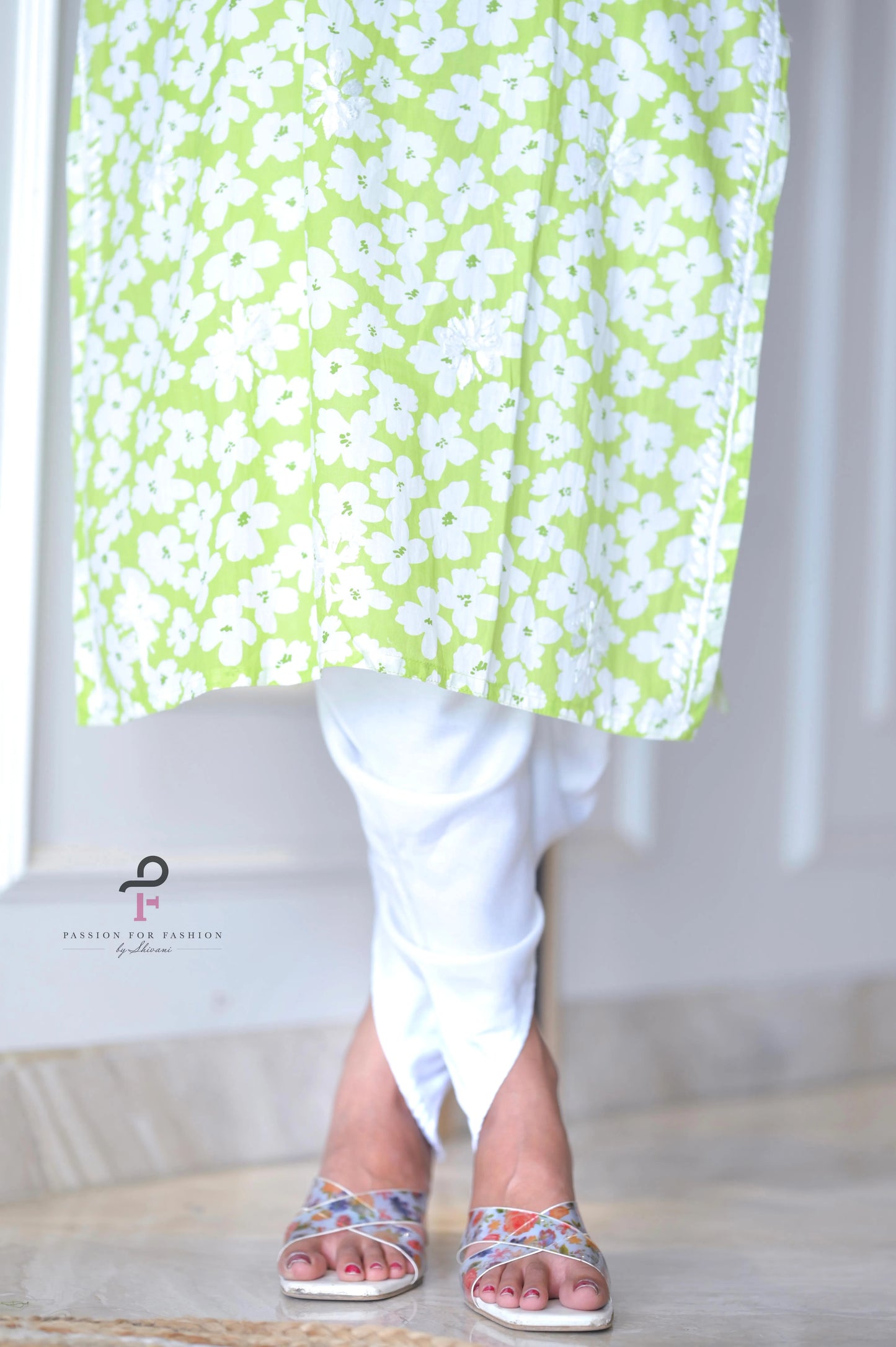 Blush Green Aliya Mul Slit Kurta