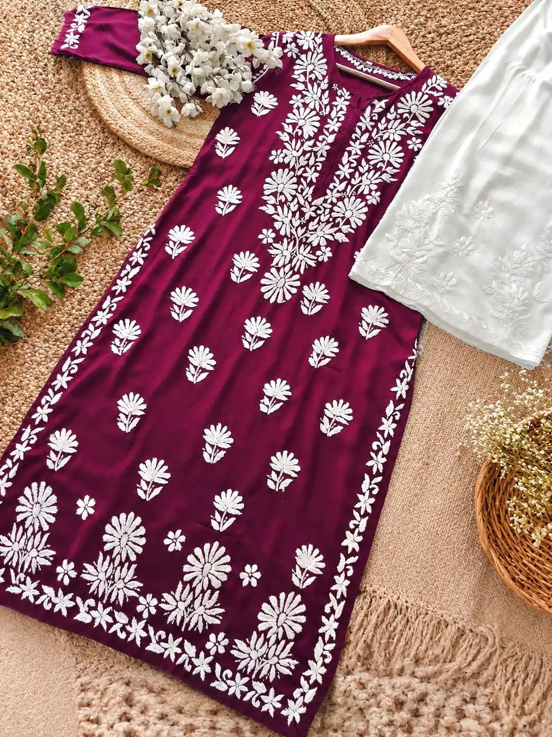 Mahima's Wine Aliya Noor Slit Kurta
