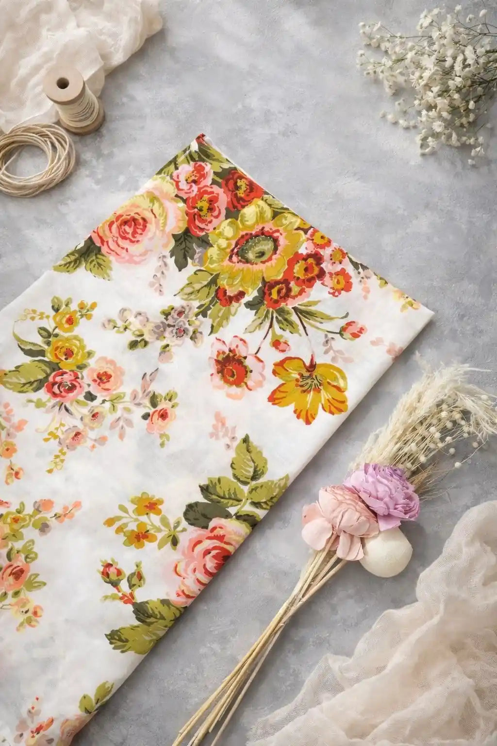 Floral Print Back Tie Gulnaz Kurta