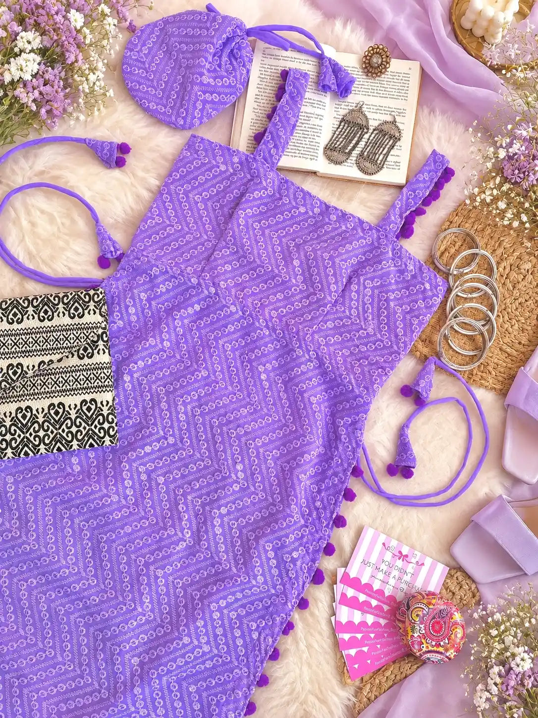 Embroidered Blush Lilac Gulnaz Kurta
