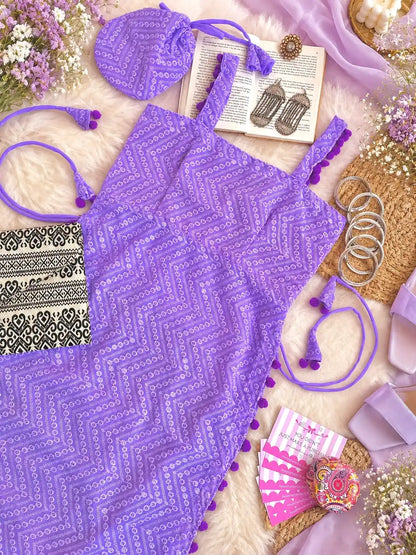 Embroidered Blush Lilac Gulnaz Kurta
