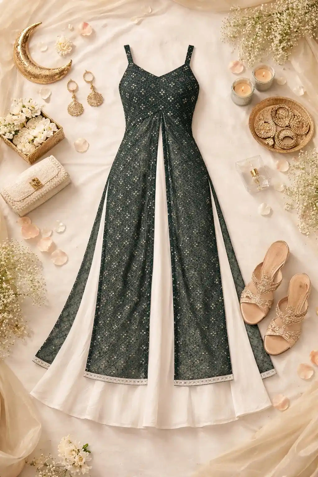 Shiraz Green Embroidered Gulnaz Kurta