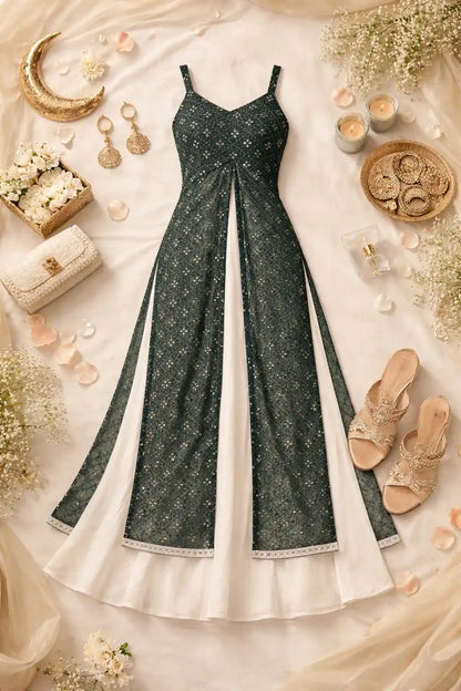 Shiraz Green Embroidered Gulnaz Kurta