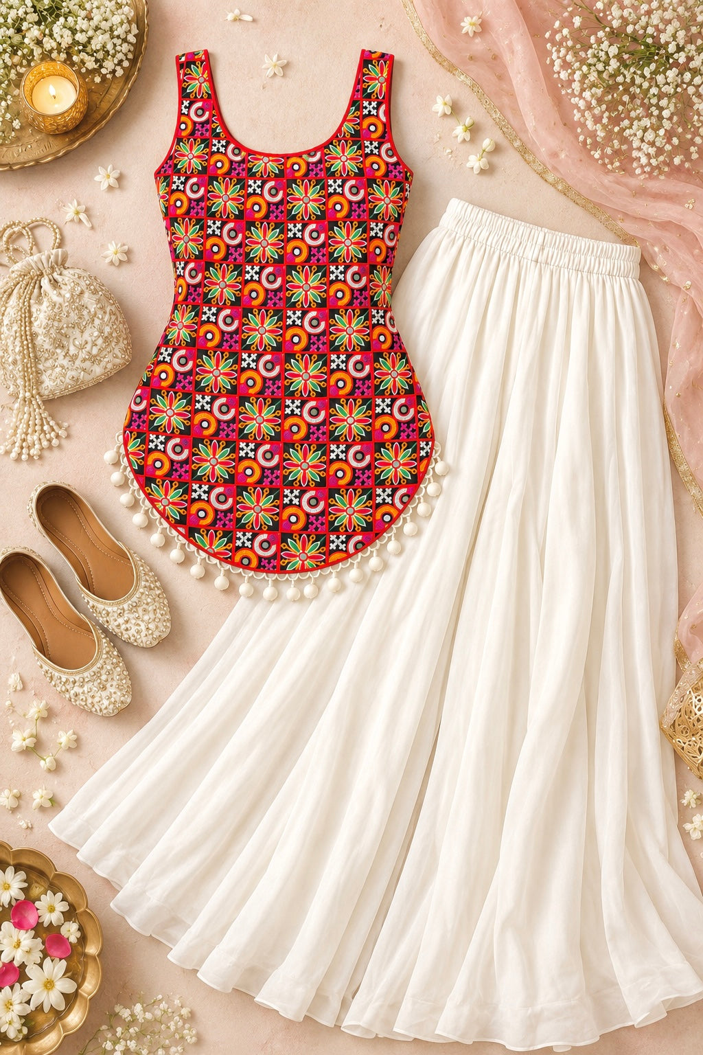 Gamti Gulnaz Multi Embroidered Top