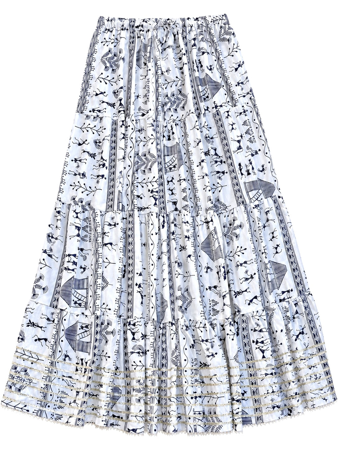 Indigo Bloom Jaipuri Twirl Skirt
