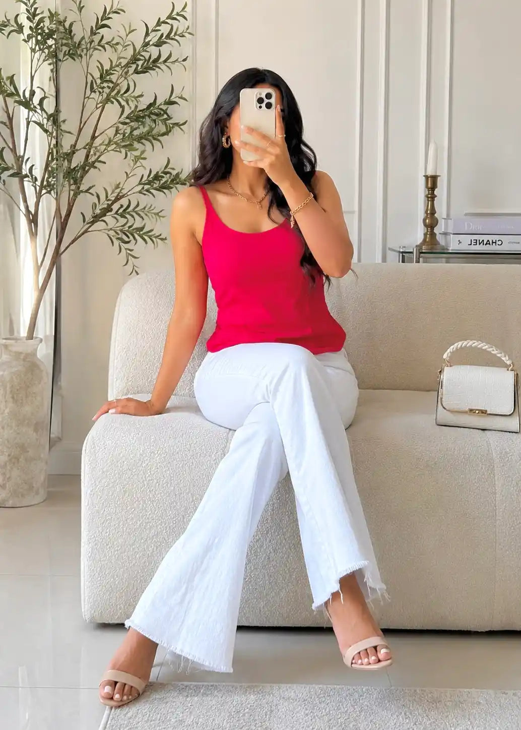 Hot Pink Denim Gulnaz Short Kurta