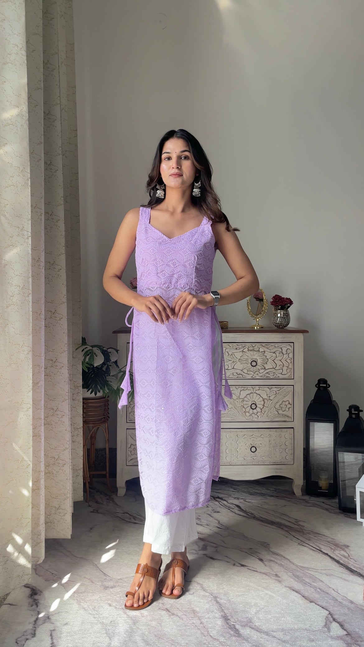 Swati's Blush Lilac Gulnaz Kurta