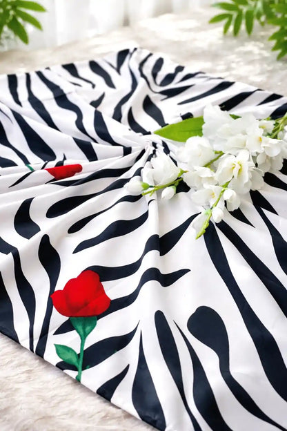 Rosy White All Season Long Jaipuri Blanket