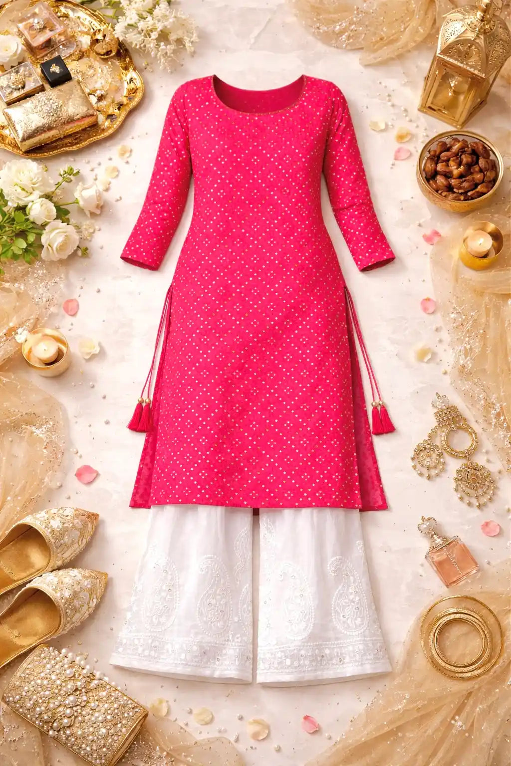 Prism Pink Mirror Gulnaz Kurta