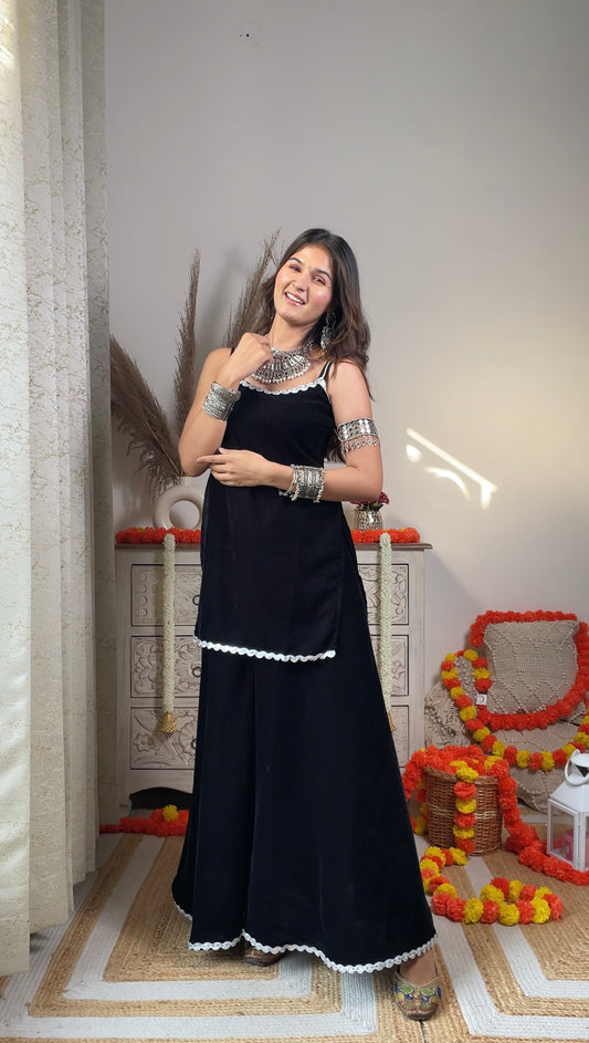 Swati's Dreamy Black Velvet Ensemble