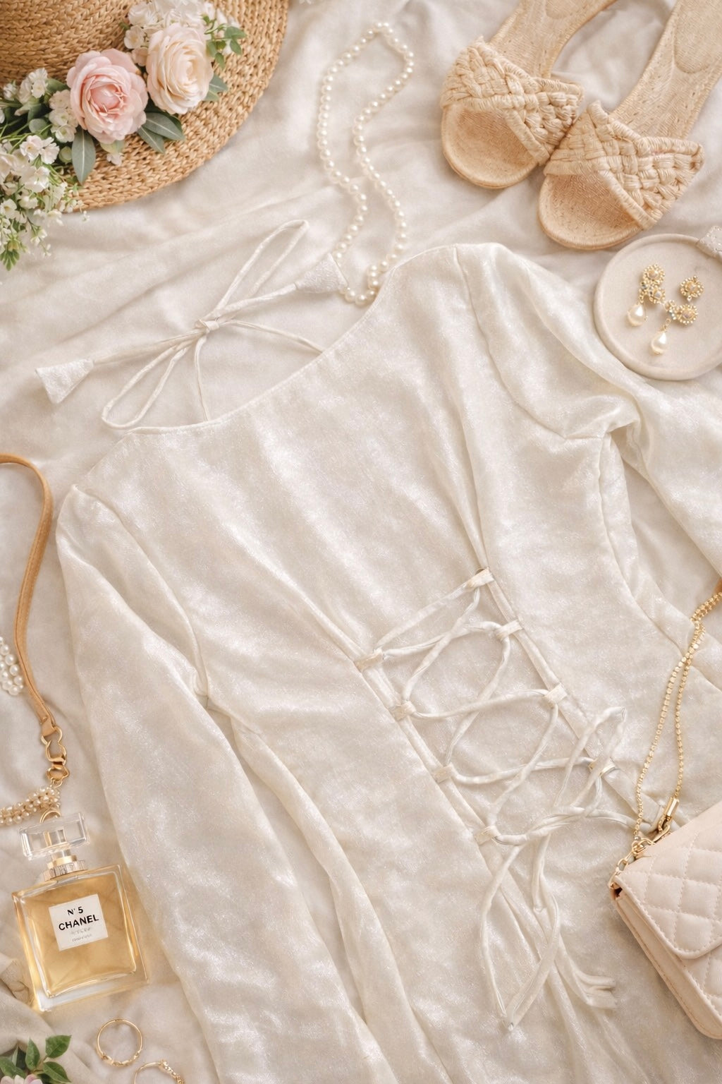 Ivory Tie Back Gulnaz Set