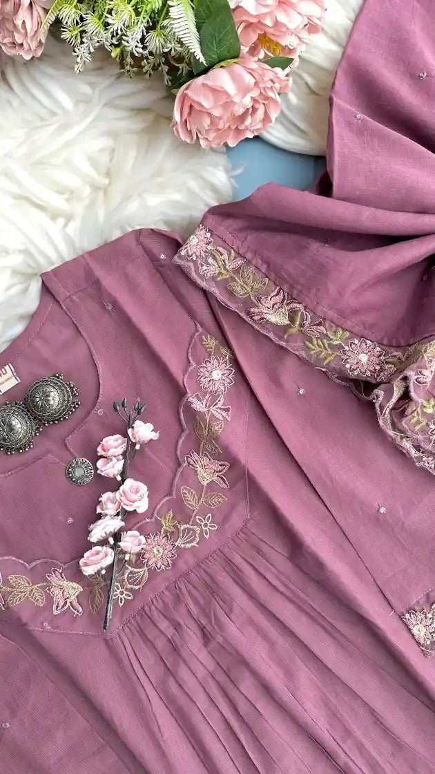Gulbahaar Mauve Meher Suit Set - Passion for Fashion by Shivani