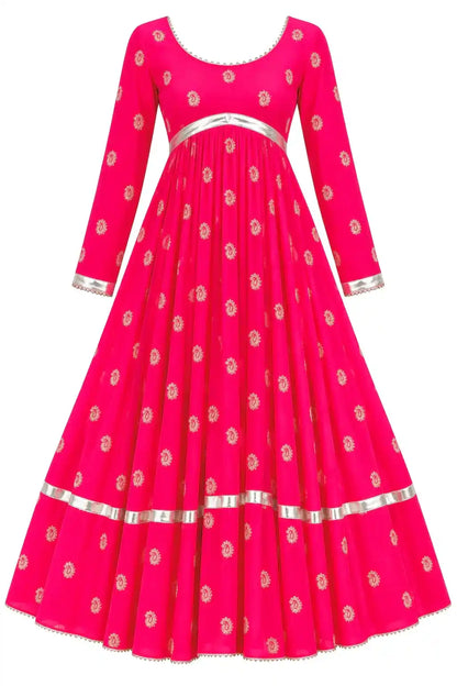 Royal Pink Gulnaz Embroidered Anarkali