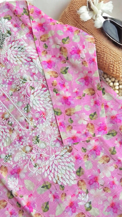 Pink Chikankari Meher Suit Set - Passion for Fashion by Shivani