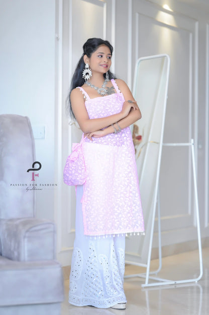 Blossom Shell Embroidered Gulnaz Kurta