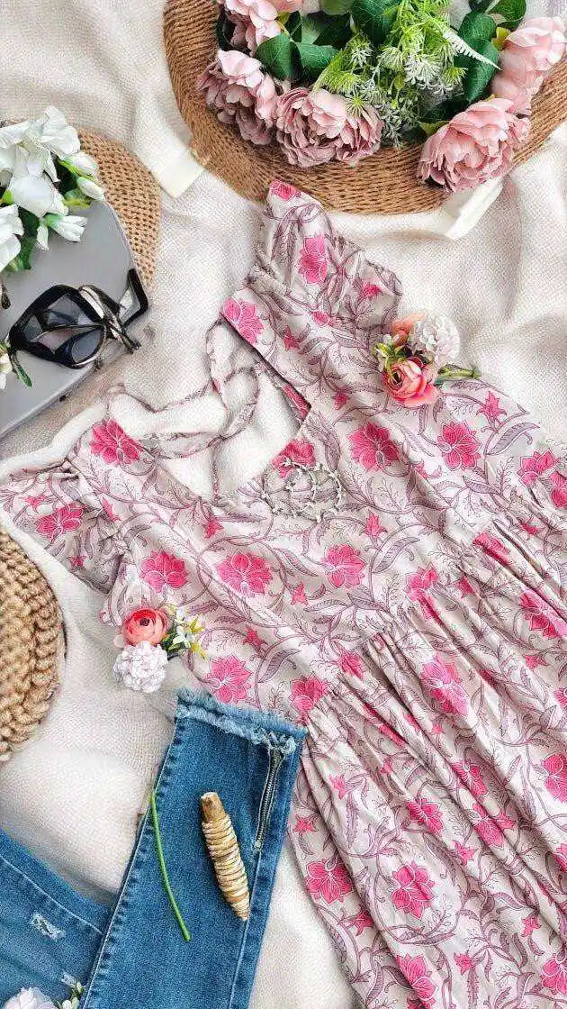 Gulabo Garden Tiered Tunic