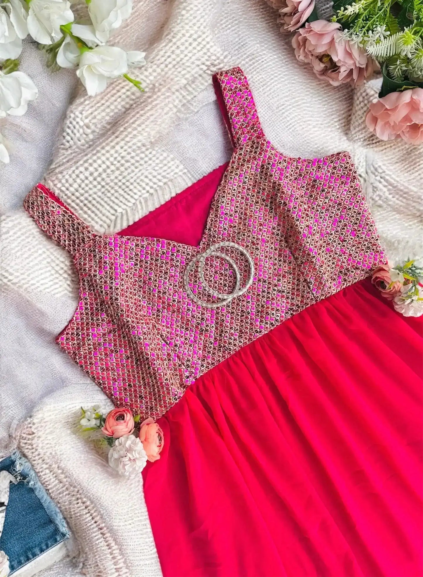 Pink Radiance Sequin Peplum