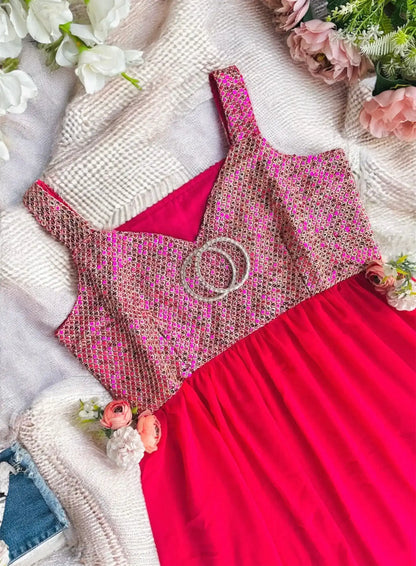 Pink Radiance Sequin Peplum