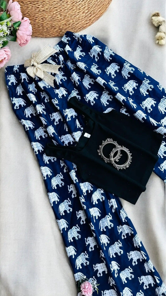 Blue Jaipuri Palazzo Pants - Passion for Fashion by Shivani