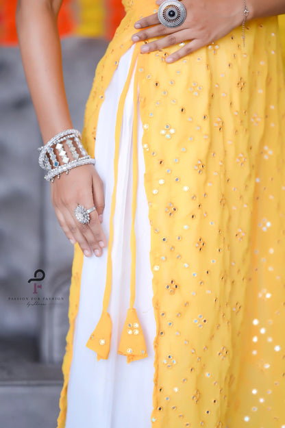 Charm Yellow Mirror Gulnaz Kurta