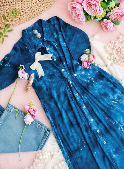 Indigo Blue Collar Dress