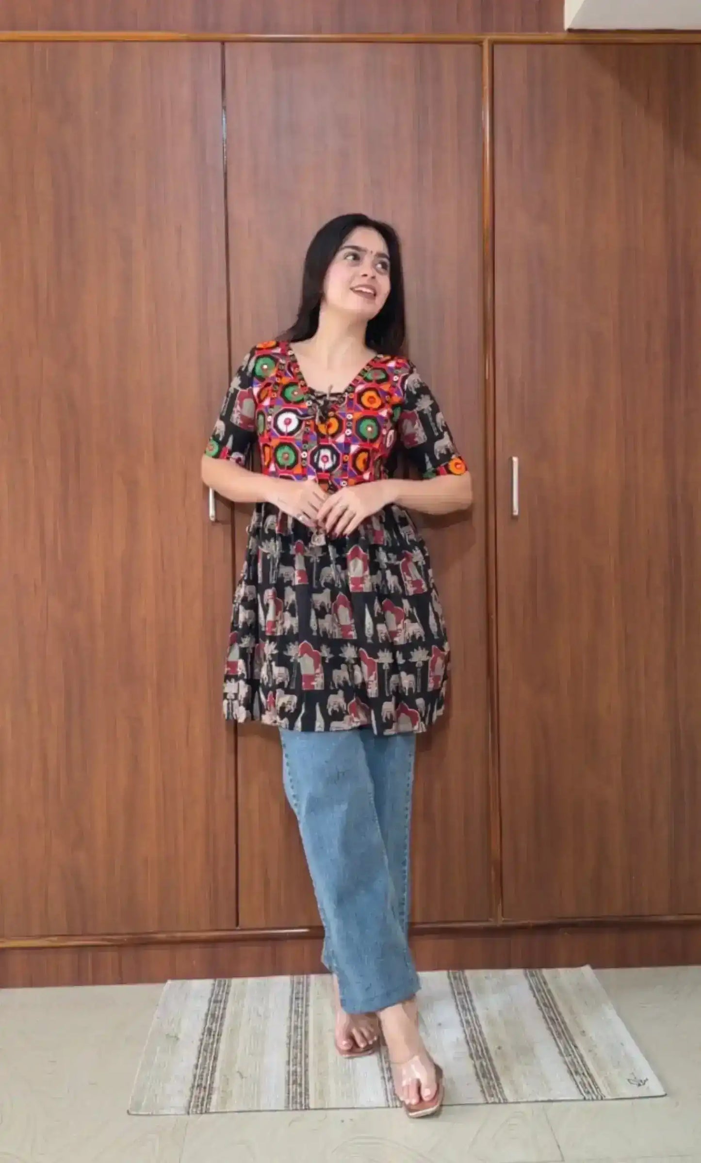 Sindhura Handcrafted Ajrakh Kurta