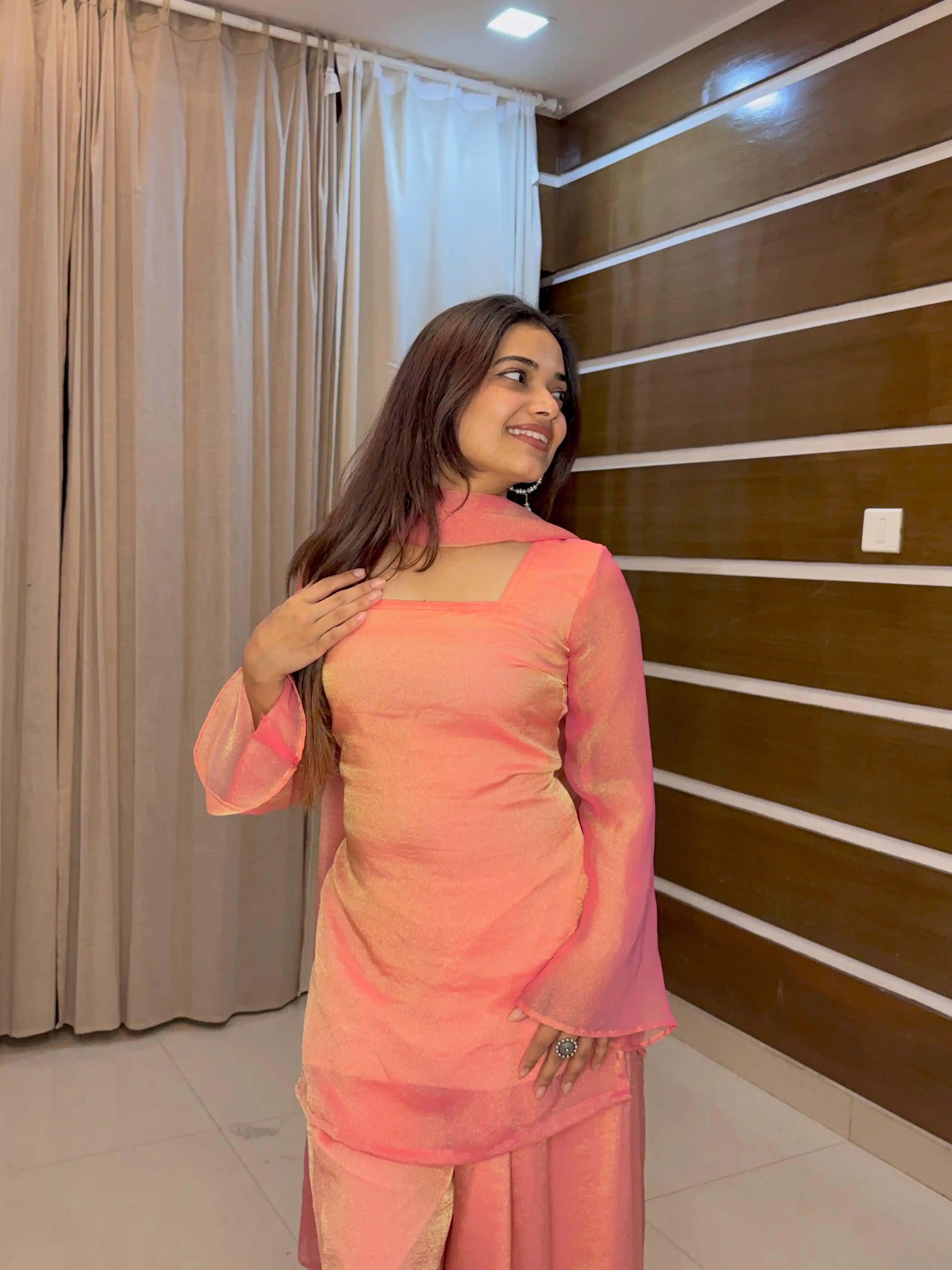 Peach Kareena Gulnaz Suit Set