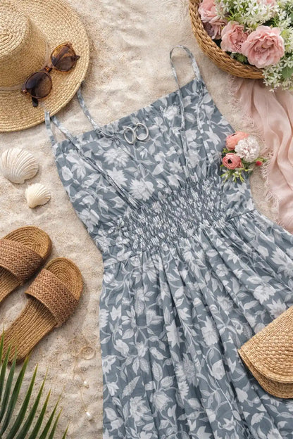 Soft Cotton Grey Peplum Top
