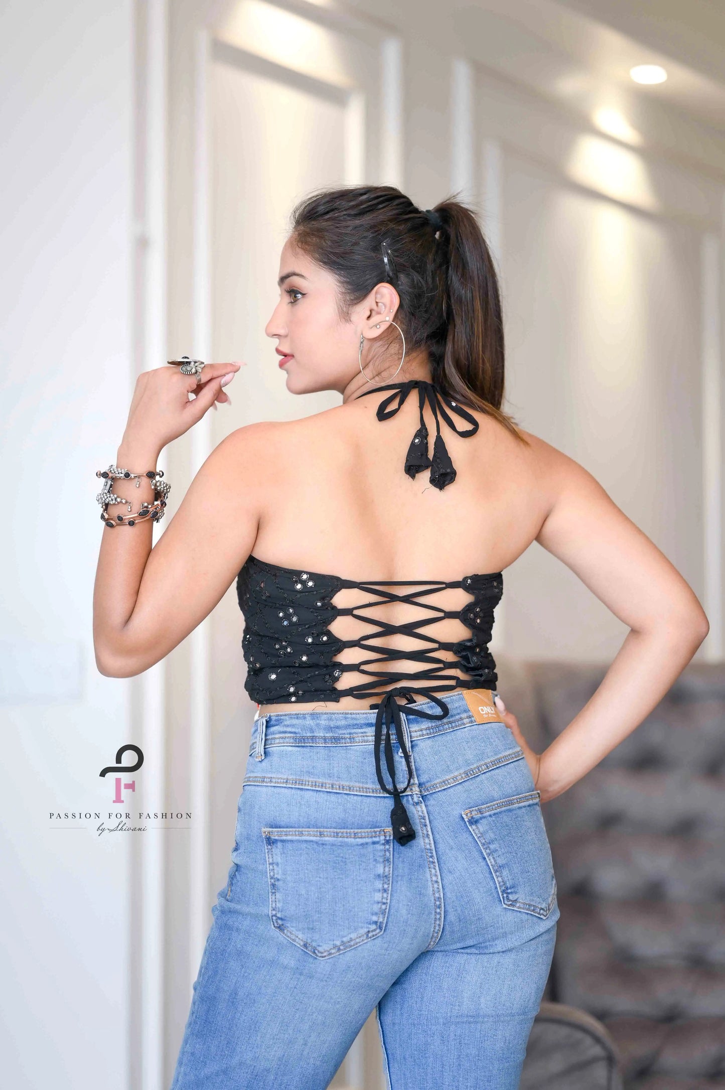 Black Gamti Navratri Denim Fit