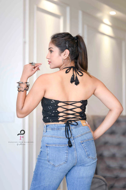 Black Gamti Navratri Denim Fit