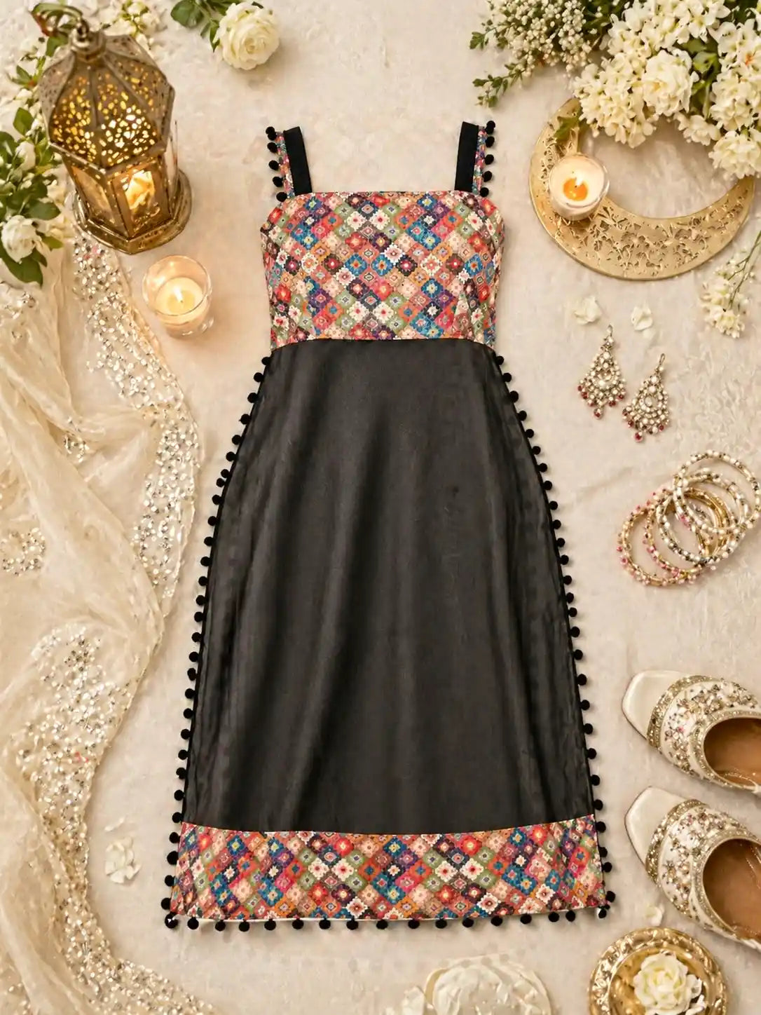 Snehal’s Embroidered Black Gulnaz Kurta