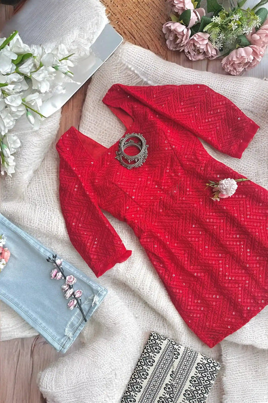 Scarlet Spark Sequin Kurta