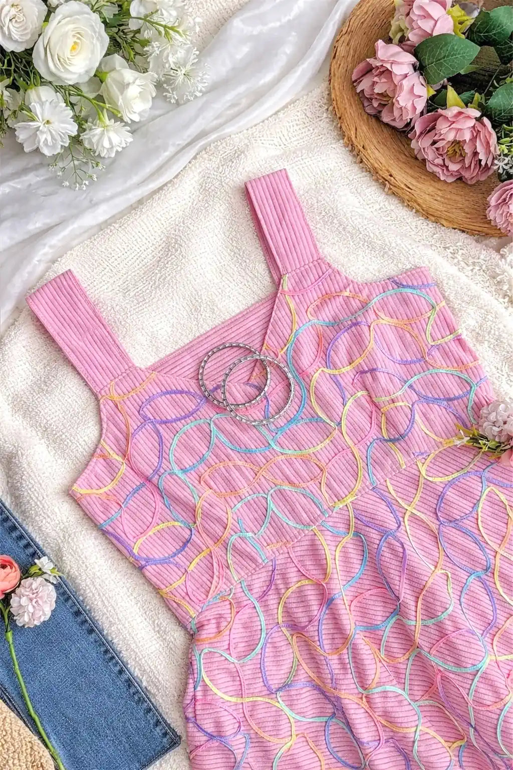 Pastel Swirl Candy Peplum
