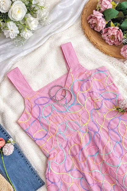 Pastel Swirl Candy Peplum