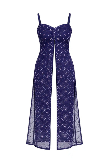 Hot Blue Mirror Gulnaz Kurta