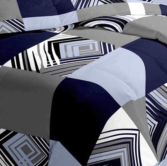 Checkered Blue All Season Long Jaipuri Blanket