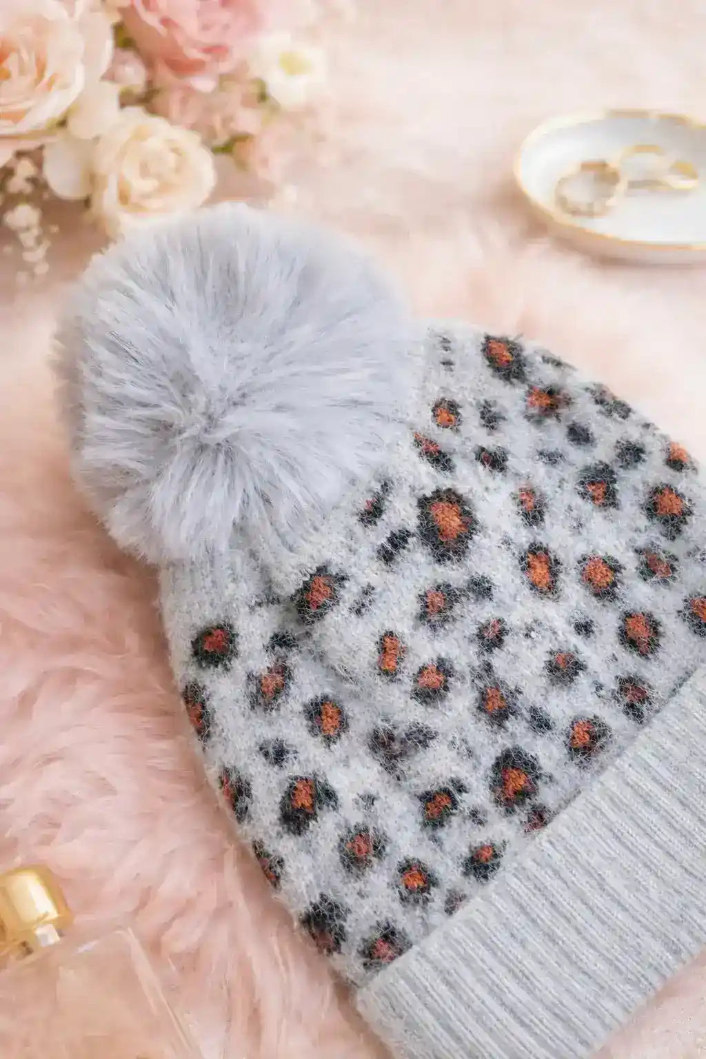 Grey Handcrafted Knitted Wool Cap