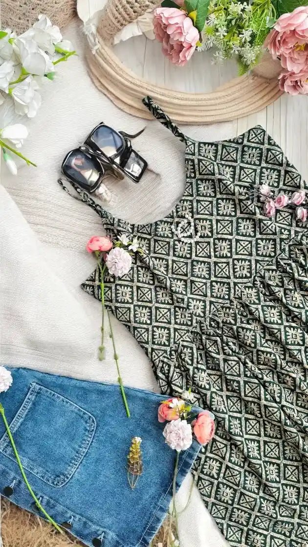 Green Escape Peplum Top - Passion for Fashion by Shivani
