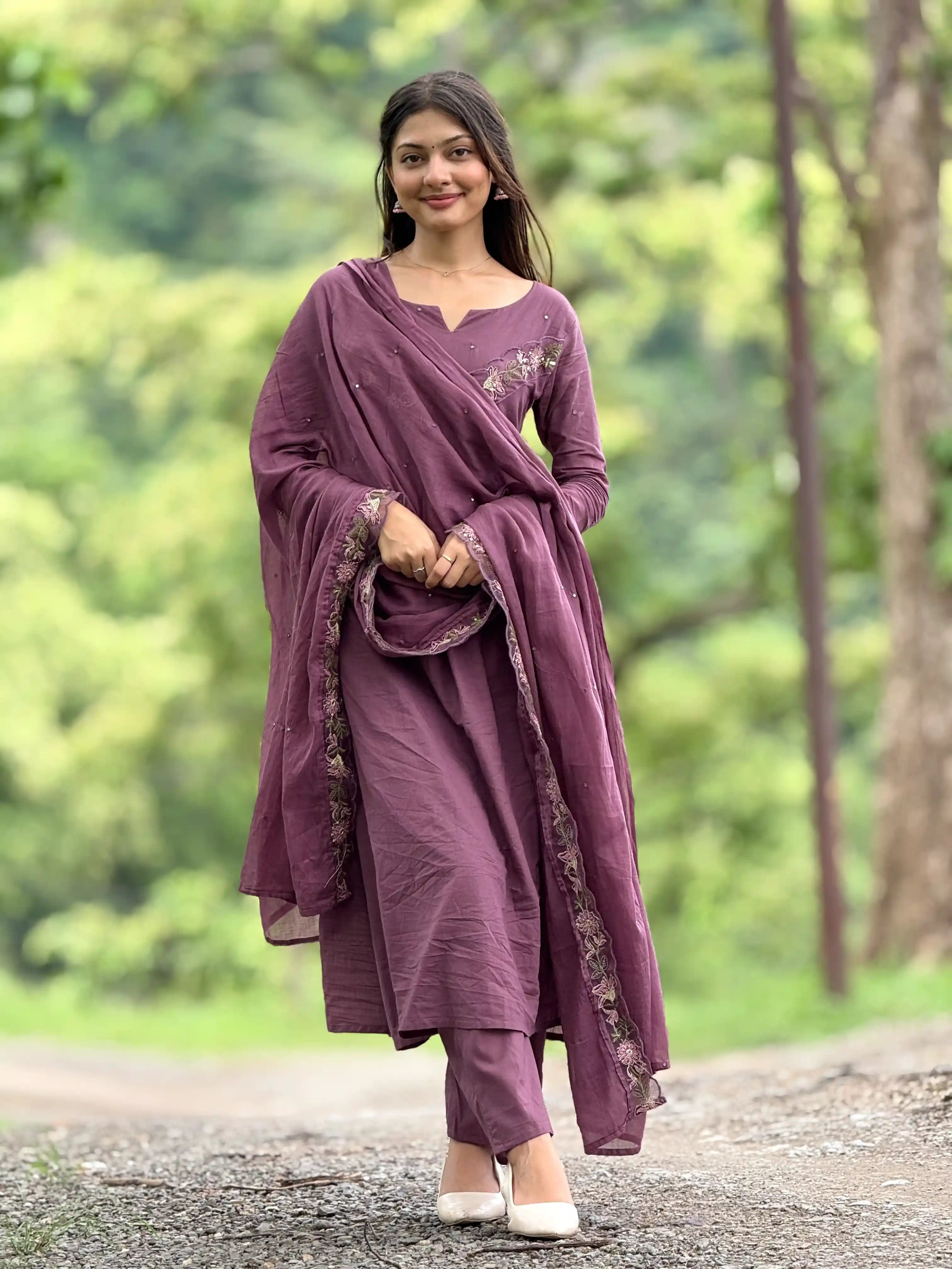 Gulbahaar Mauve Meher Suit Set