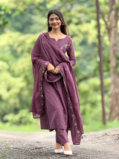 Gulbahaar Mauve Meher Suit Set - Passion for Fashion by Shivani