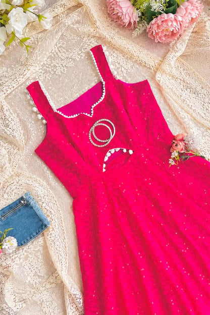 Blush Pink Embroidered Gulnaz Anarkali