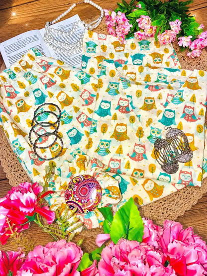 Meher Owly Print Ethnic Set