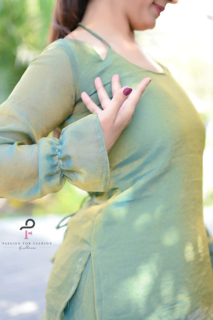 Sage Green Gulnaz Tie Up Gulnaz Set