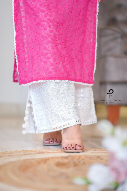 Blossom Blush Pink Embroidered Gulnaz Kurta