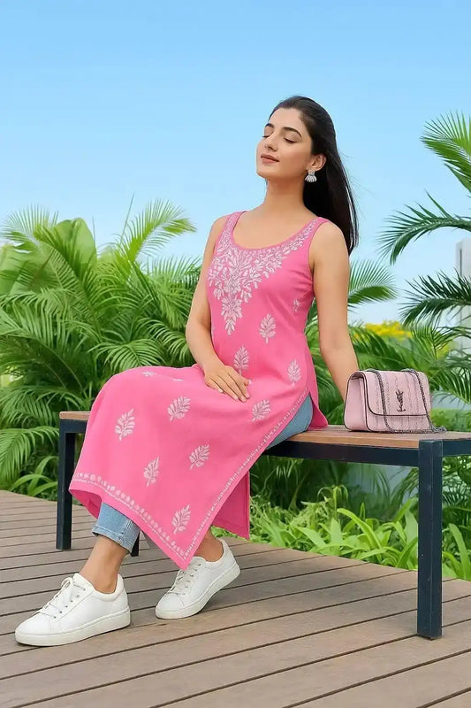 Blush Pink Aliya Noor Slit Kurta